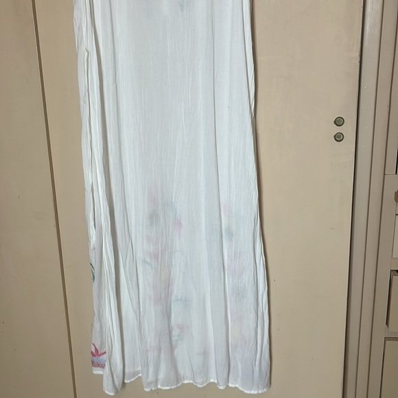 S.R. Fashion Floral Embroidered White Maxi Rayon Dress size 3XL made in India - Picture 8 of 10